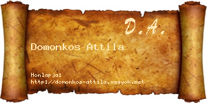 Domonkos Attila névjegykártya